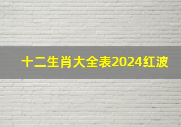 十二生肖大全表2024红波