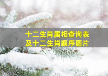 十二生肖属相查询表及十二生肖顺序图片