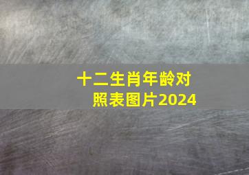 十二生肖年龄对照表图片2024