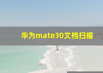 华为mate30文档扫描