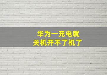 华为一充电就关机开不了机了