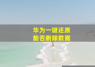 华为一键还原能否删除数据