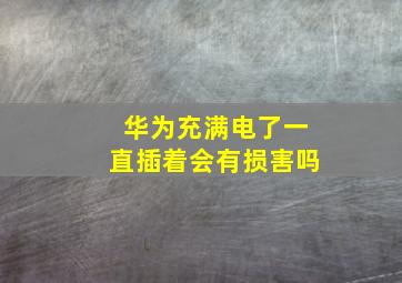 华为充满电了一直插着会有损害吗