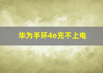 华为手环4e充不上电