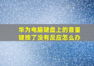 华为电脑键盘上的音量键按了没有反应怎么办