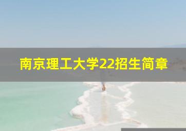 南京理工大学22招生简章