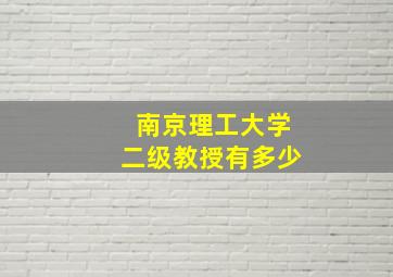 南京理工大学二级教授有多少