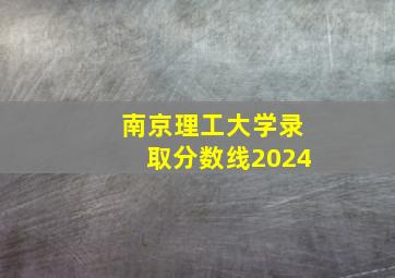 南京理工大学录取分数线2024