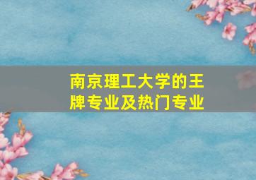 南京理工大学的王牌专业及热门专业