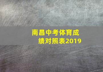 南昌中考体育成绩对照表2019