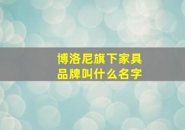 博洛尼旗下家具品牌叫什么名字