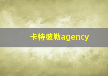 卡特彼勒agency