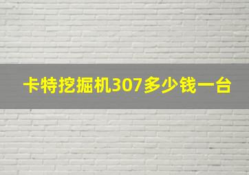 卡特挖掘机307多少钱一台