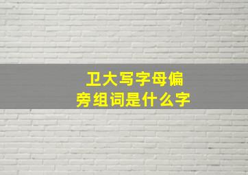 卫大写字母偏旁组词是什么字