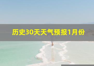 历史30天天气预报1月份