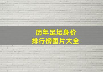 历年足坛身价排行榜图片大全