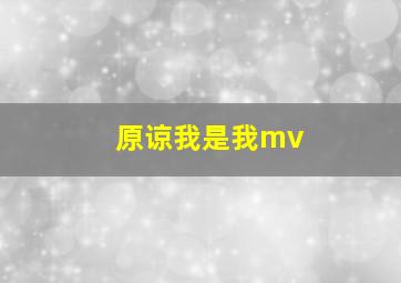 原谅我是我mv