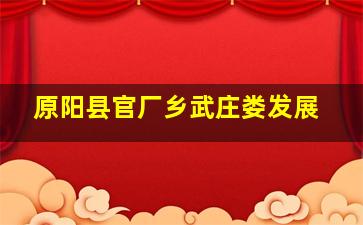 原阳县官厂乡武庄娄发展