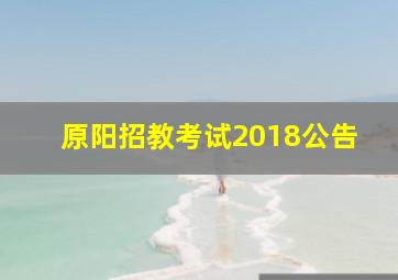 原阳招教考试2018公告