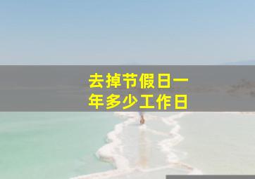 去掉节假日一年多少工作日