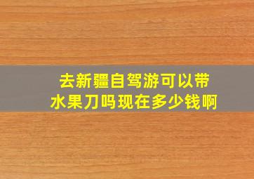 去新疆自驾游可以带水果刀吗现在多少钱啊