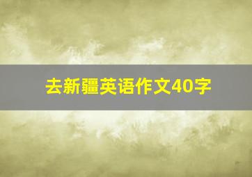 去新疆英语作文40字