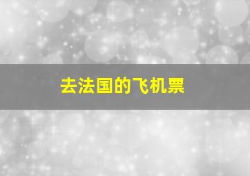 去法国的飞机票