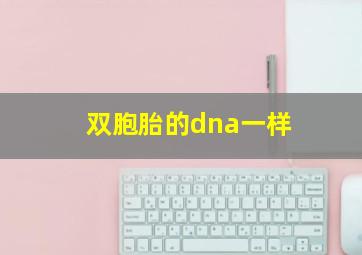 双胞胎的dna一样