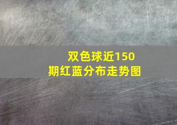 双色球近150期红蓝分布走势图