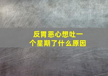 反胃恶心想吐一个星期了什么原因