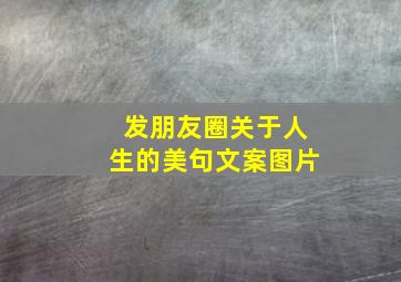 发朋友圈关于人生的美句文案图片