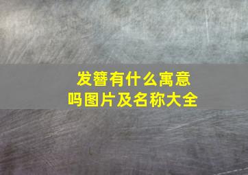 发簪有什么寓意吗图片及名称大全