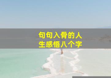 句句入骨的人生感悟八个字