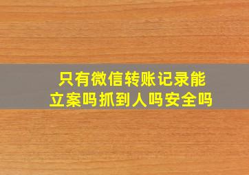 只有微信转账记录能立案吗抓到人吗安全吗