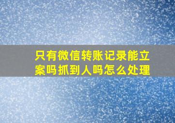 只有微信转账记录能立案吗抓到人吗怎么处理