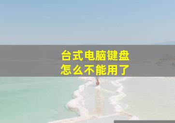 台式电脑键盘怎么不能用了