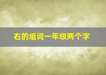 右的组词一年级两个字