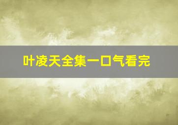 叶凌天全集一口气看完