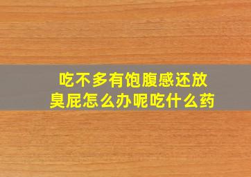 吃不多有饱腹感还放臭屁怎么办呢吃什么药