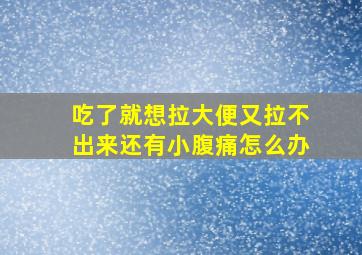 吃了就想拉大便又拉不出来还有小腹痛怎么办