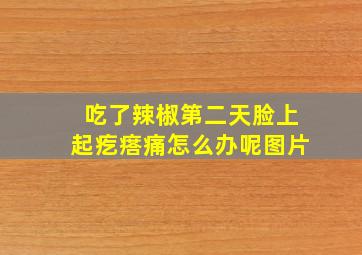 吃了辣椒第二天脸上起疙瘩痛怎么办呢图片