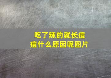 吃了辣的就长痘痘什么原因呢图片