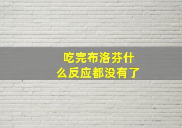 吃完布洛芬什么反应都没有了