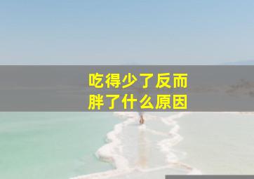 吃得少了反而胖了什么原因