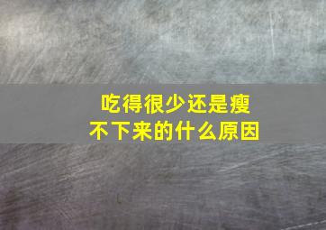 吃得很少还是瘦不下来的什么原因