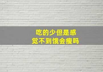 吃的少但是感觉不到饿会瘦吗