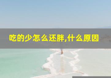 吃的少怎么还胖,什么原因