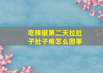 吃辣椒第二天拉肚子肚子疼怎么回事