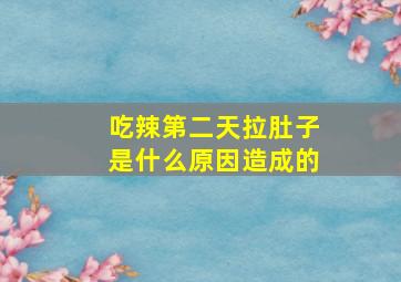 吃辣第二天拉肚子是什么原因造成的