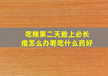 吃辣第二天脸上必长痘怎么办呢吃什么药好